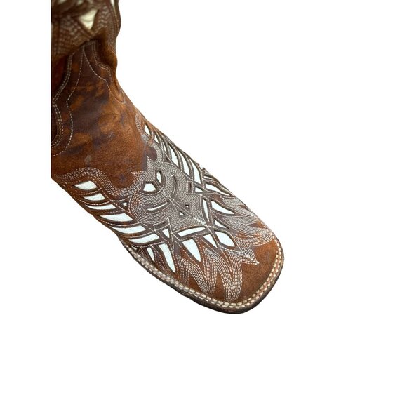 Resistol men’s brown leather western shoe boots size 9D SKU 3701 main image 11
